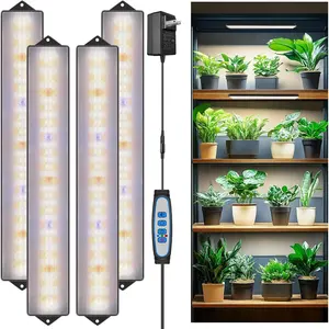 Grow Light Strips for Indoor , 420 LEDs Full   Light for Indoor Growing with 6/12/16H Auto Timer, Grow Lamp Bar for Seedling Succulent, 13.8 Inches, 4 Pack