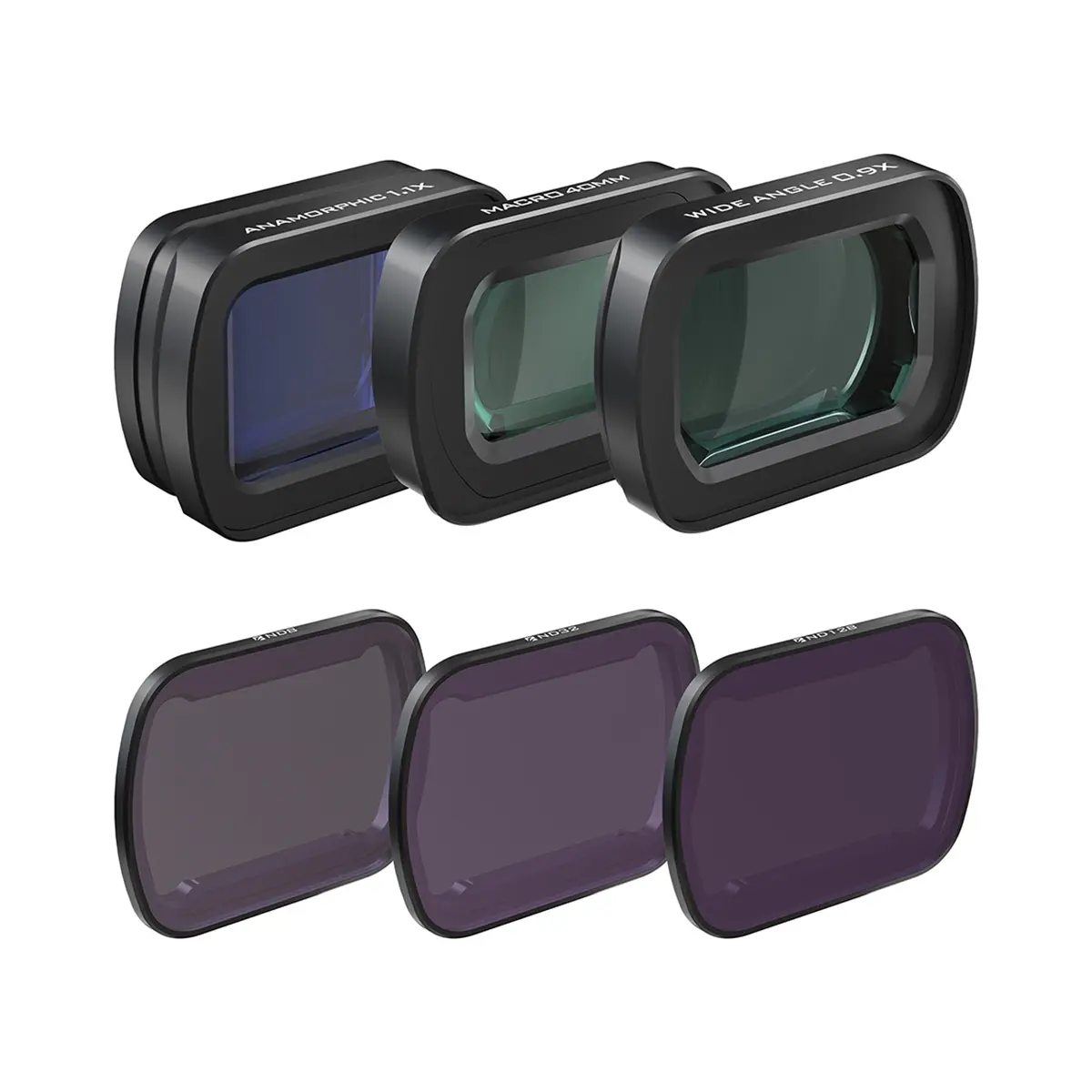 Freewell Magnetic Detachable Camera Lens Kit - Macro, Wide Angle, Anamorphic Lenses with ND Filters for DJI Osmo Pocket 3 Compact Digital Camera, Lens + Filter
