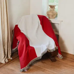 Peru Flag Woven Throw Blanket