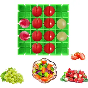 Grape Slicer , Strawberry Cherry Tomato Slicer,  16 count in Second, Half or Quarter  Tool for Salad and    Snacks (Green)
