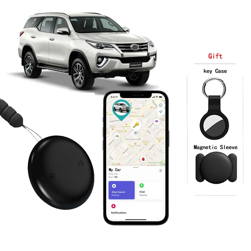 Wireless Tag 1 Pack, Bluetooth Tracker Works with Apple Find My (iOS Only), Waterproof,SummerVibes， Replaceable Battery, Lost Mode, Smart Keyluggage tracker Finder Item Locator for Bags, Keys, Suitcase，luggage tracker Durable Map Navigation