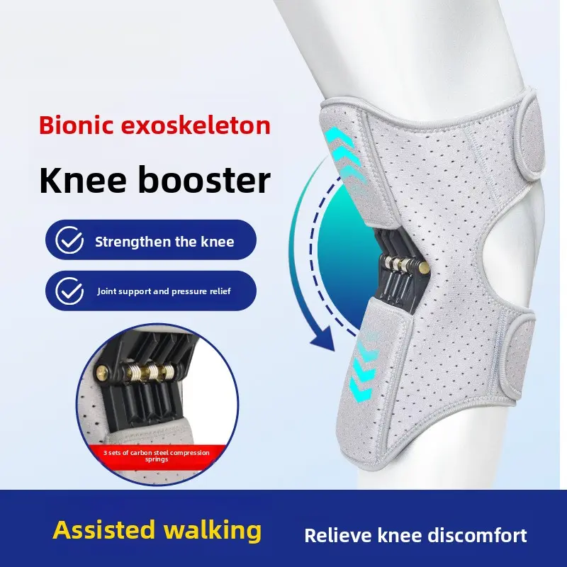 Exoskeleton Walking Assist Device - Knee Stabilizer Booster with Joint Compression Support for Climbing, Lifting