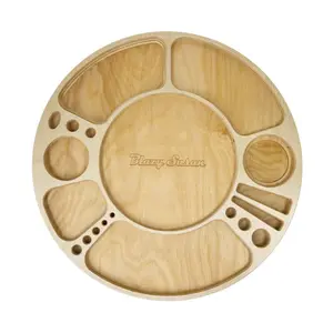 360° Rotating Birch Tray | Handcrafted Decorative Organizer