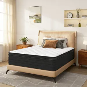 Hybrid 10&12&14 inch Mattress with Gel Memory Foam and Individual Pocket Spring, Medium Firmness, Ergonomic Design-Twin/Full/Queen/King Size,For Christmas Gifts