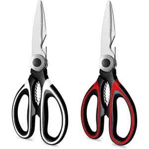 2 Pack All Purpose Heavy Duty Dishwasher Safe Multipurpose Utility Sharp Kitchen Scissors for Food Meat Poultry Vegetable