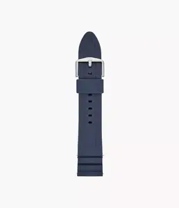 Fossil Men's 22mm Dark Blue Silicone Band