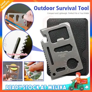 Survival Tool Camping Multifunctional 11-in-1 Multi-tool Card-style Pocket Survival Outdoor Camping Hiking Tool
