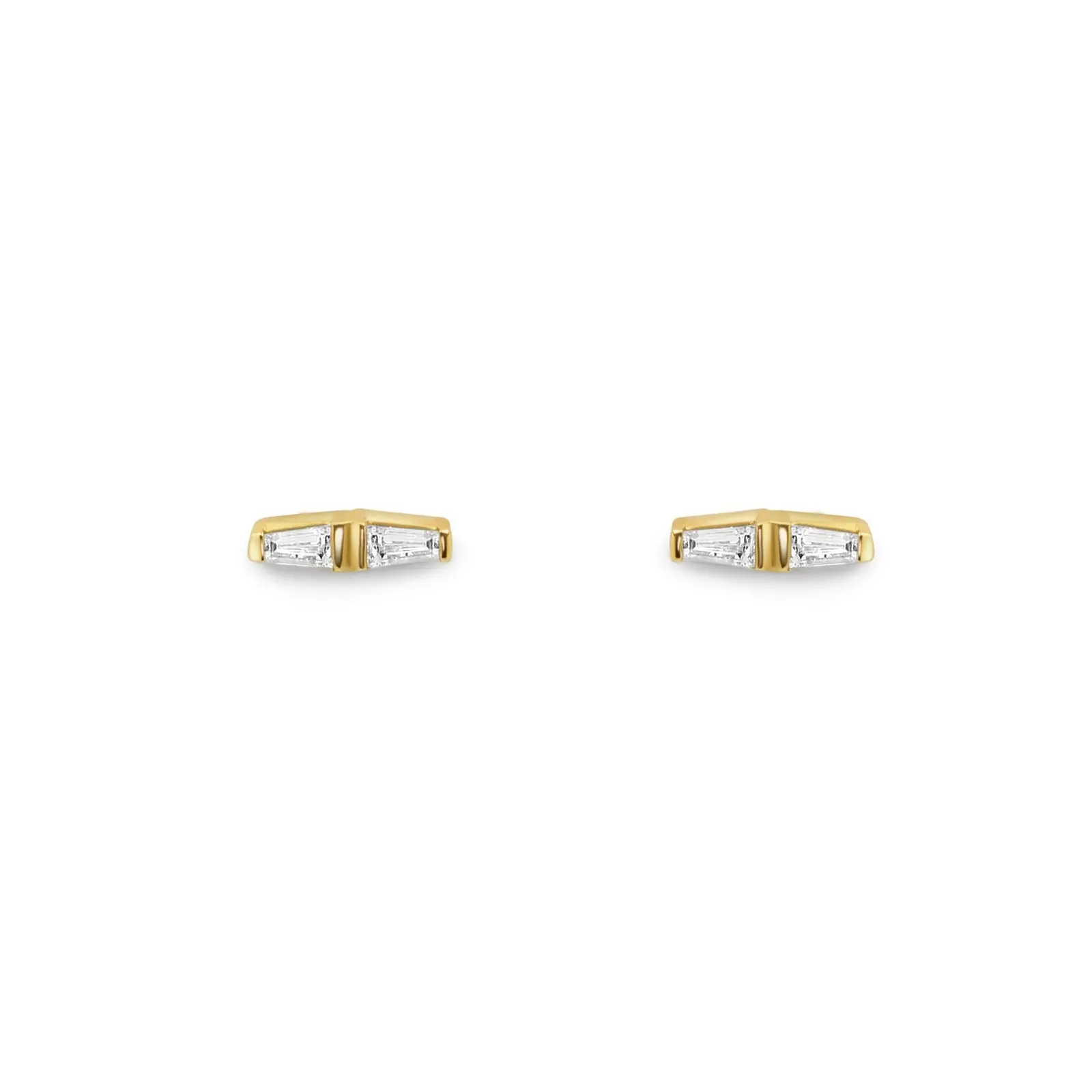 Baguette Diamond Stud Earrings