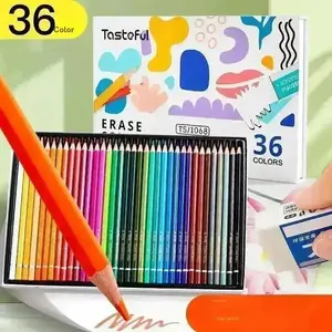 36 Colors Erasable Colored Pencils for Students, Art Drawing and Marking, Multi-Purpose Colorful Pencils, Ideal for School and Creative Projects