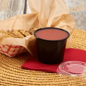 [2,500 ct] 5.5 oz PP Plastic Portion Cups, Black