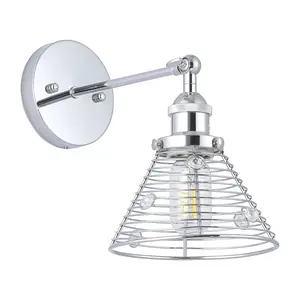 Parrot Uncle 1-Light Modern Silver Wall Light