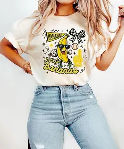 Let's Go Bananas Baseball Shirt, Funny Banana Baseball Fan Shirt, Banana Playing Baseball Shirt, Funny Baseball Gift