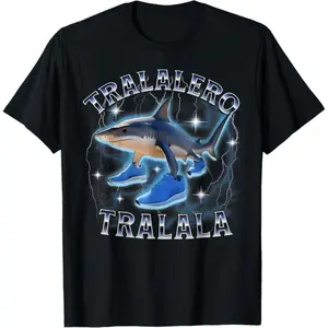 Tralalero Tralala Shark Brainrot Italian Brainrot Meme T-Shirt for adult graphic Tees shirts  funny vintage fashion Short Sleeve tops vacation outfits clothing