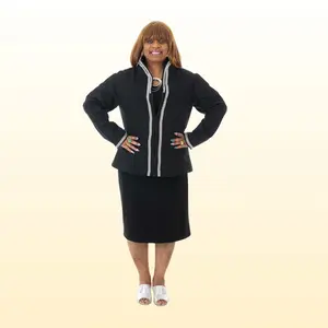 Women Black Jacket with Rhinestone