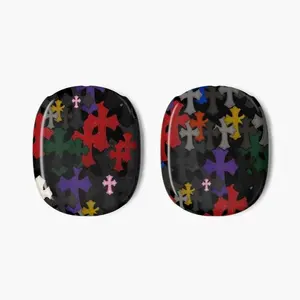 Colorful Gothic Chrome Cross Pattern AirPod Max Case | Decorative Headphone Cover For Airpods Max