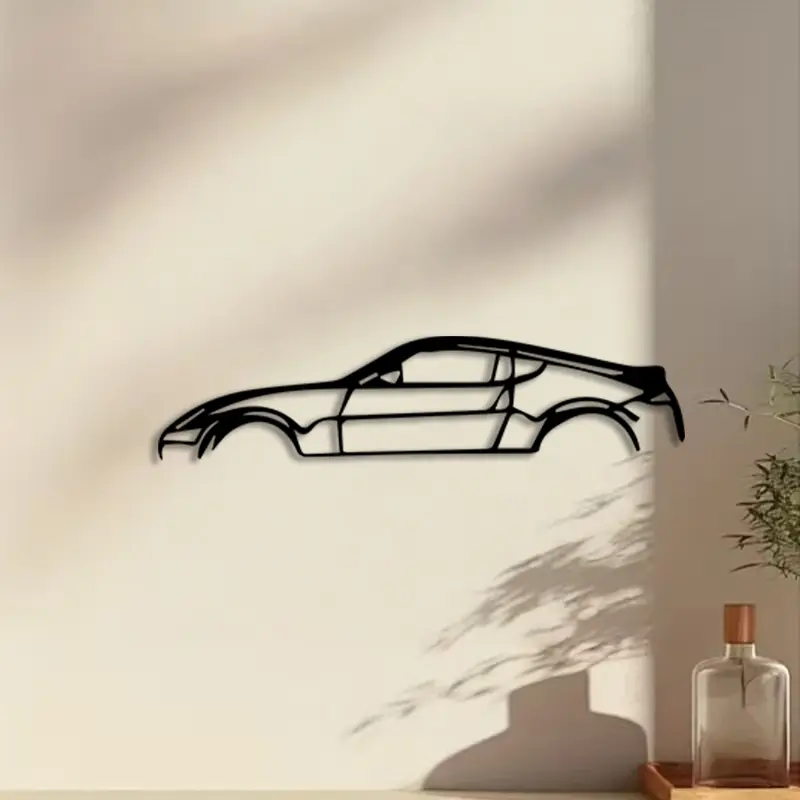 1pc 370Z Metal Wall Art, 370Z Statue Mural, Perfect for Garage Wall, Living Room Wall, Office Wall, Racing Decor, Home Decor, Ideal Gift for Car Enthusiasts, Durable Metal, Modern Home Decor