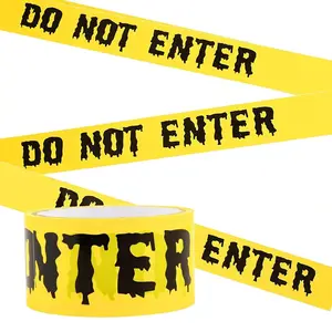 Halloween Caution Tape – 1.9 Inch x 82 Feet Scary Hazard Warning Tape for Indoor/Outdoor Party Decorations (Do Not Enter) – Festive Banners Ornaments