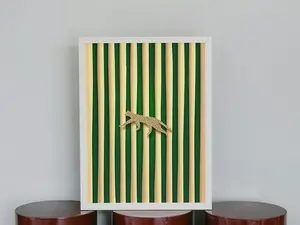 [SALE UP TO 50% + FREE SHIP] Green Striped Leopard Art Print, Vintage Art, Animal Poster, Leopard Print, Funky Kitchen Wall Art, Electric Art Decor, Maximalist Style