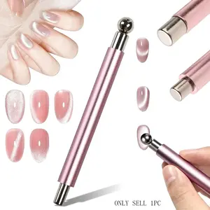 Nail Magnet Tool with Glass Beads, Special for Cat's Eye Nails, New Upgrade, Nail Cat Eye Polish Tools, Essential Manicure Kit