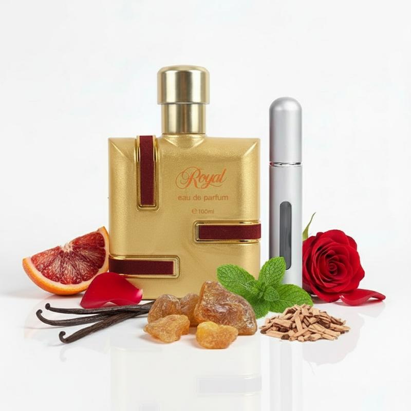 Ravere Prive Complimentary Travel Spray Unisex Perfume Eau de Cologne 100ml Patchouli Amber Grapefruit Blood Orange Mint Rose Cinnamon Spices Woody Notes Pure Vegan Essential Oils Cruelty-Free Perfumes for Women Men