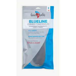 heartnsoles Orthotic Shoe Insoles, Blueline Cushion Foam