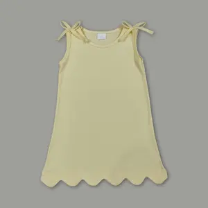 Cotton Yellow Summer Dress for Girls | Cute Kids Casual Sundress