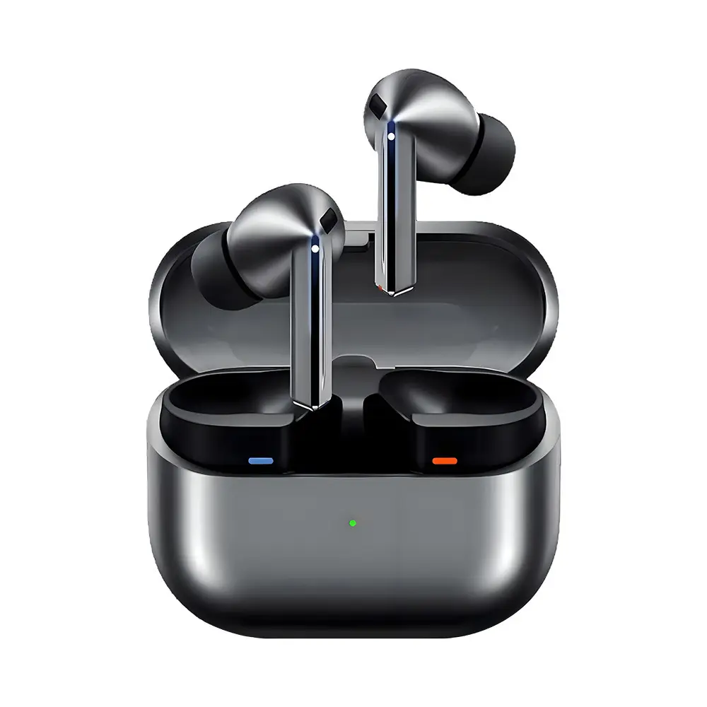 Buds 3 Pro wireless Bluetooth earbuds featuring noise cancellation and audio optimization, with an all-new comfortable fit design; Silver.