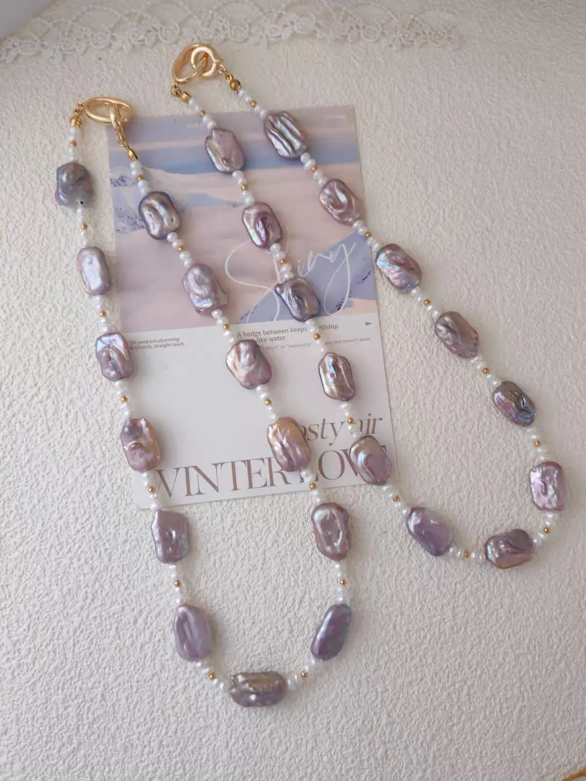 NO.38-Baroque natural pearl necklace for women - Luxury and niche style necklaces