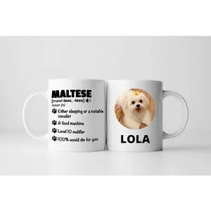 Personalized [SEND CUSTOM VIA MESSENGER] Maltese Coffee Mug Gifts, Maltese Dog Mug, Ceramic Coffee Mug