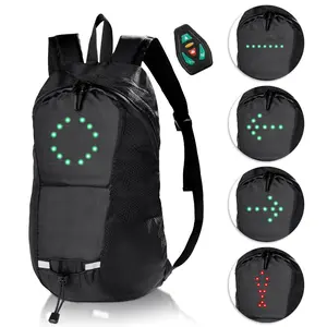 LED Wireless Remote Control 15L Turn Signal Backpack, Suitable for Running, Cycling, Skateboarding, Night Safety Gear