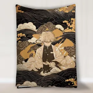 Zenitsu Demon Slayer Fleece Blanket – Anime Throw Blanket – Cozy Bedroom Decor – Cute Warm Home Blanket – Anime Lover Gift  Halloween gift Dream Weave Home