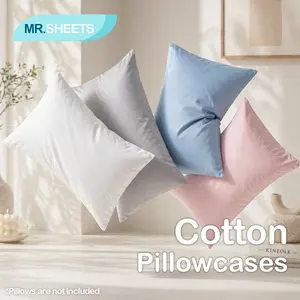 NTBAY 2-Pack 100% Cotton Pillowcases, Ultra-Soft & Breathable Bedding, Skin-Friendly Pillow Covers with Envelope Closure