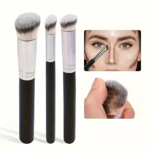 Tiktok Bestselling Foundation Brush Set, Ultra-Dense Nylon Bristles, Smooth Application, Sensitive Skin Friendly, Abs Handle, Face Makeup Brush