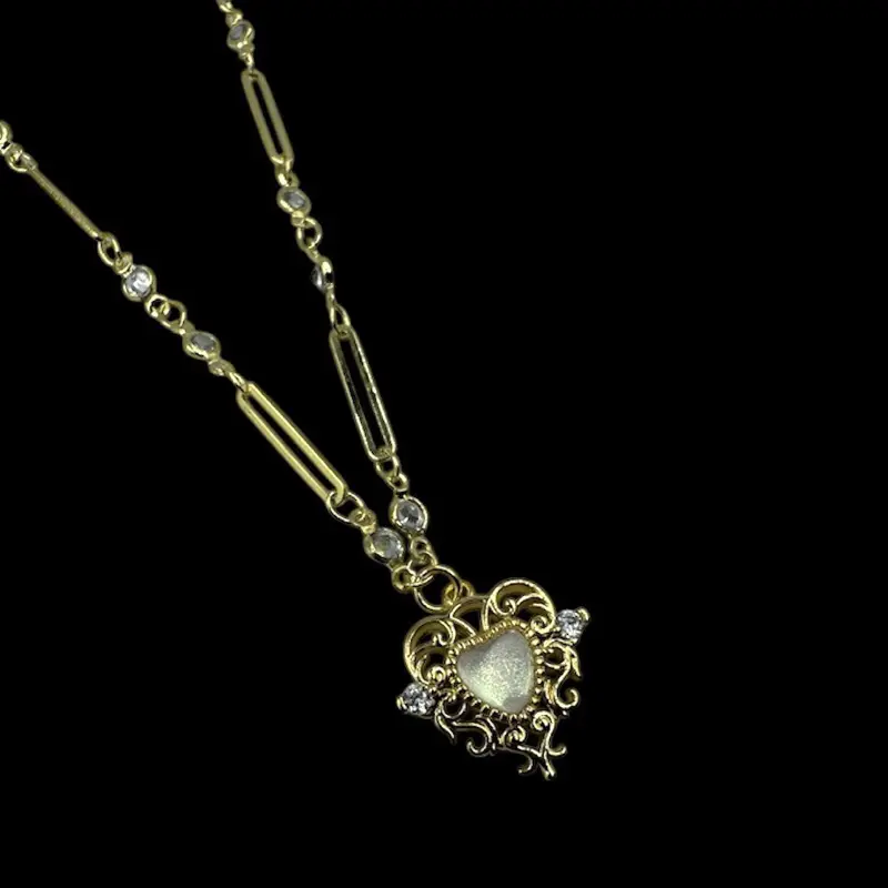 Nymphs Enchanted Heart Crystal Necklace