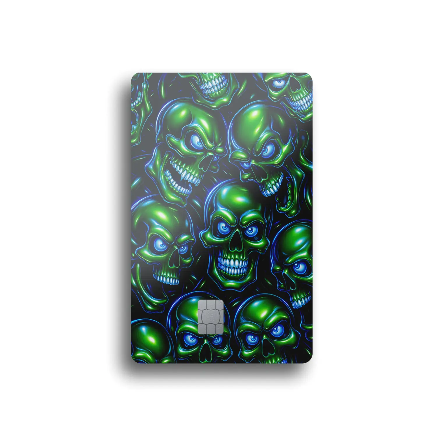 Toxic Glow Skulls Card Skin