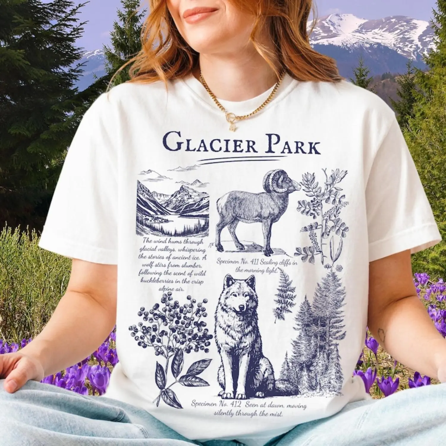 Glacier National Park Comfort Colors Shirt, Montana Rockies Lovers Gift, Vacation Adventure Tee