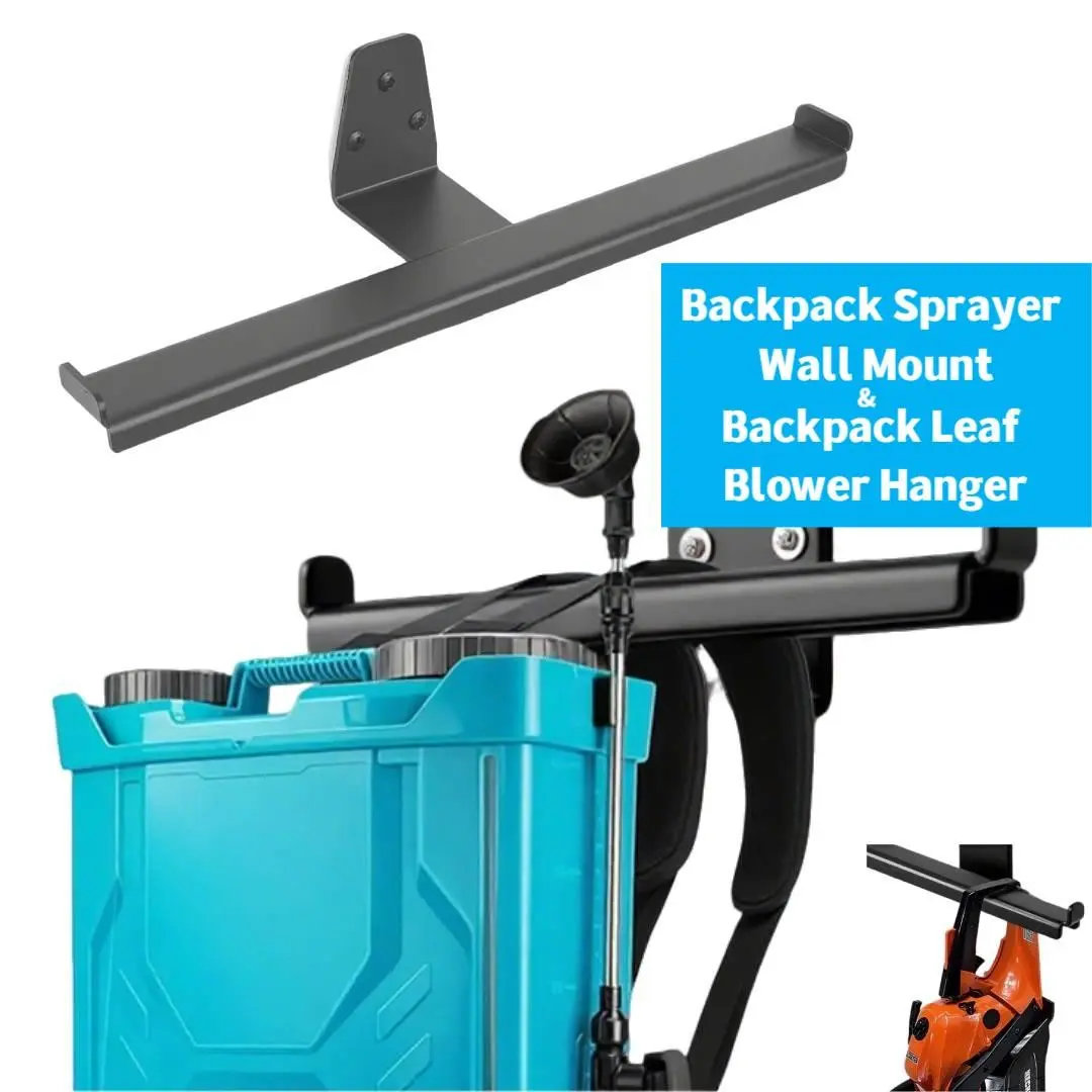 Wall Mounted Stand, Backpack Hair Dryer Holder, Garden Tool Storage Rack, Adjustable Hanging Shelf for Garage & Shed, Backpack Leaf Blower Hanger, Backpack Sprayer Wall Mount, Wall Mounted Organizer, Metal Construction, Sturdy Hanging Design