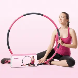 Exercise Weighted Hoops for Adults and , Adjustable 8 Sections 2LB Detachable Fitness Hoop,  Core Strength Workout
