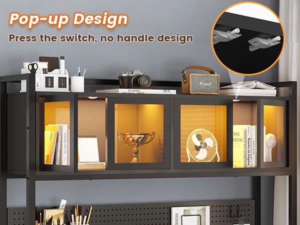 Sikaic 62 Inches LED Reversible L Shaped Gaming Desk With Power Outlet Storage Drawers Hutch and Pegboard Sikaic 62 Inches LED Reversible L Shaped Gaming Desk With Power Outlet Storage Drawers Hutch and Pegboard