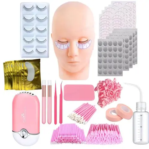 Eyelashes Extensions Supplies Kit, 281pcs/set Professional Eyelash Grafting Training Tools, Complete Eye Makeup Practice Kit, Eyelash Separator Tool