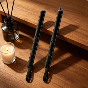 Extendable Metal Dual Arc Lighter, USB Rechargeable and Windproof for Candles, Outdoor BBQ, and Camping Survival