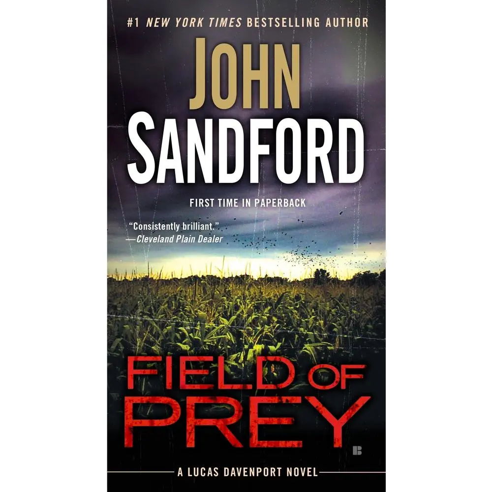 Used Thriller Book - Field of Prey by John Sandford (Mass Market Paperback, English) - Lucas Davenport Series, Red Wing Setting, Cornfield Plot Element, Sandford, John
