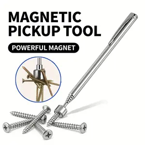 Three-In-One Retractable Magnetic Picker, Ideal for Hard-To-Reach Areas, No Power Needed, Industrial Grade Design, Perfect for Car & Construction
