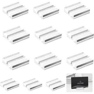 12 Pcs Acrylic Place Card Holder Card Display Stand Table Number Holders for Wedding Menu Office Meeting