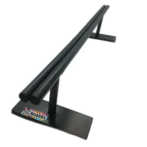 LC BOARDS FINGERBOARD SHOT GUN RAIL STEEL BLACK