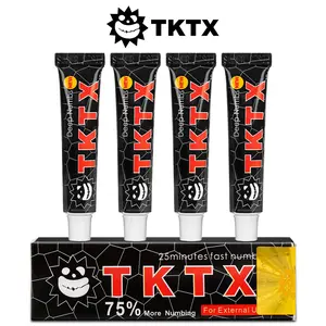 TKTX Tattoo Numbing Cream 4 Pack-Black 75% Limited Edition-For Painless Tattooing-Very Strong Tattoo External Cream 10g