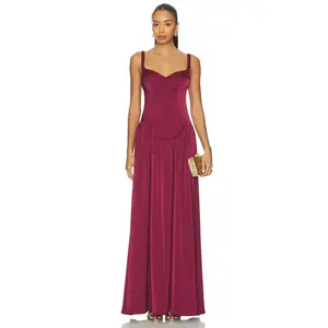 Katie May Stimulus Gown in Bordeaux