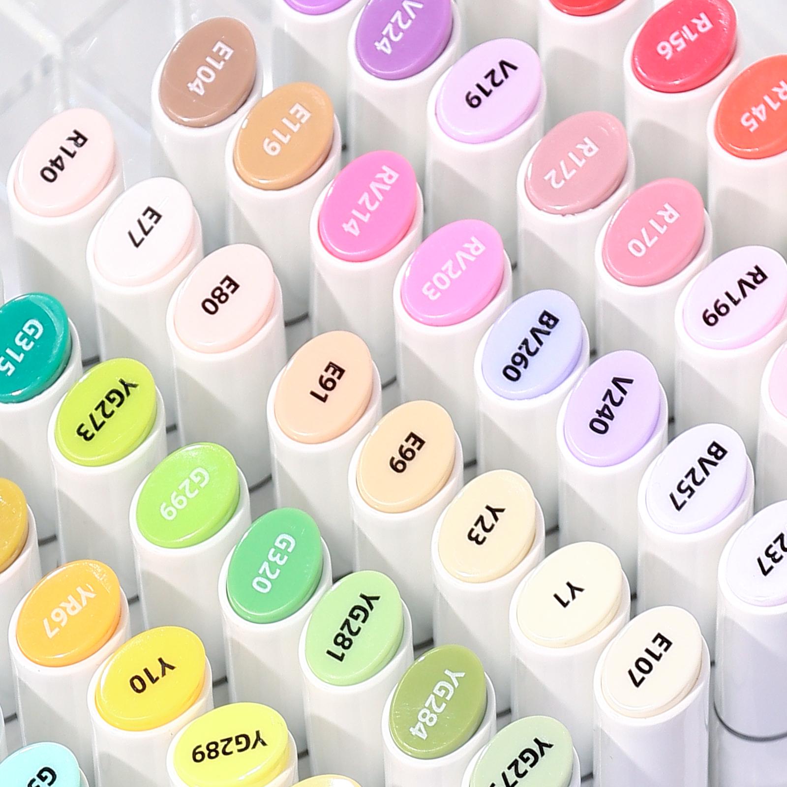 WINSONS Upgrade Dual Tip Alcohol Markers Set – Airbrush Compatible Professional Art Markers (24/48/72 Colors)