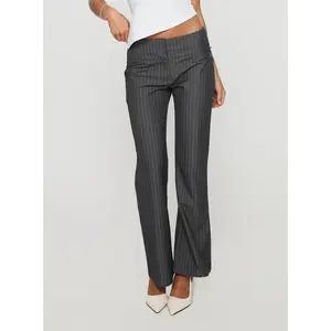 Isabeau Pant Grey Pinstripe