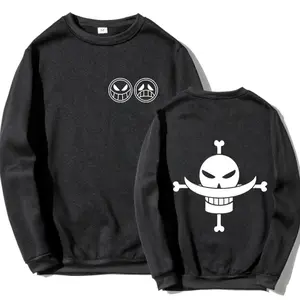 Autumn Men Anime Pirate Ace Edward Newgate Print Men's Pullover Casual Sweatshirts Unisex O-Neck Solid Hoodie Hip Hop Top HDK 6HG